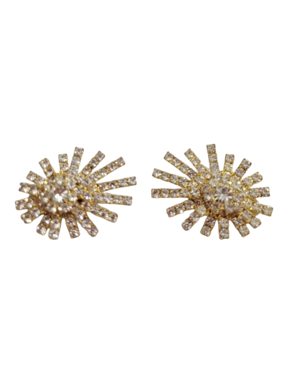 Vintage Sunburst Clip-On Earrings